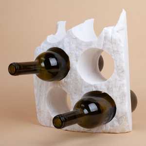 Support de bouteille de vin portable en marbre soufflé à la main, accessoires de décoration de luxe, l'artisanat Exim - Product Image 3