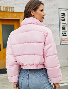 Ahora estilo de lujo de talla grande mujer brillante puffer chaqueta personalizada nuevo diseño último diseño Puffer calidad superior señoras Puffer chaqueta - Product Image 3