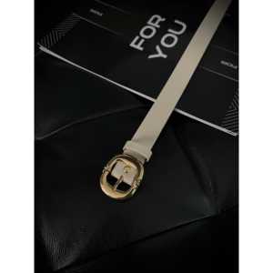 Ceinture décontractée pour femme avec boucle ovale dorée en alliage - Product Image 3