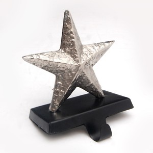 Colgador de soporte de calcetín de Navidad de estrella de aluminio fundido de alta resistencia para manto de chimenea decoración del hogar para decoración de vida hermosa - Product Image 1