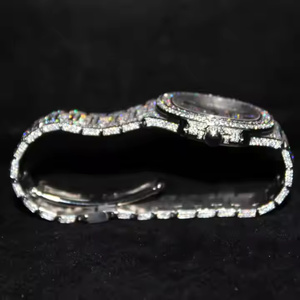 Luxury Hip Hop Miyota Mechanical Stainless Steel Band Iced Diamond Moissanite <b>Watch</b> <b>for</b> Unisex Customizable Simple Fashion - Product Image 2