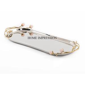 Simple Standard Designer Royal Look Aluminum Casted Silver Color Shiny Polished 7 Compartments Dry Fruits Serving Metal <b>Tray</b> - Product Image 3