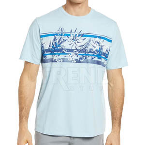 เสื้อยืดลำลองผู้ชาย ผ้าฝ้ายใยไผ่ ขายส่ง สกรีนโลโก้ได้ แบบเรียบ พิมพ์ลายเท่ ระบายอากาศ แห้งเร็ว คอกลม - Product Image 1