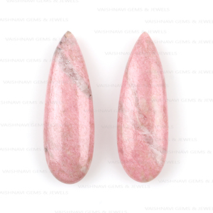 ลูกปัด Briolette ทรงลูกแพร์รูปลูกแพร์ thulite สีชมพูธรรมชาติขนาด10X30มม. เครื่องประดับอัญมณีหลวมทำเครื่องประดับขายส่ง supplie - Product Image 2