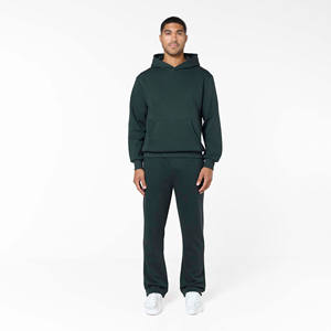 Wholesale Custom <b>Hooded</b> Sweatshirt Pants Sets Premium Fleece Tracksuits ODM OEM Men's Casual Outfit Manufacturing Bulk Supplier - Product Image 2