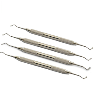 Pulidor Dental para Rellenos de Amalgama, Instrumentos en Forma de Higo, Acero Inoxidable, Empuñadura Moleteada, Herramientas Quirúrgicas de Clase I Plateadas - Product Image 1