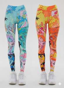 Leggings Deportivos Sublimados Personalizados de Alta Calidad, Transpirables, Nuevos, con Estampado Sublimado - Product Image 3