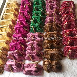 Wholesale Handmade <b>Crochet</b> Metallic Bags Full Colors Customized Size & Colors Bags for Women Customized Logo - Product Image 1