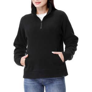 Femmes col roulé surdimensionné sweats automne mode sweats à capuche demi fermeture éclair pull à manches longues chemises vêtements tenue - Product Image 3