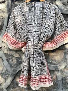 Tradicional indio hecho a mano Bagru Caftan mujeres corto étnico lavable 100% algodón vestidos casuales para ropa de noche - Product Image 4