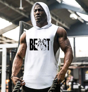 Débardeur de sport de fitness personnalisé pour hommes, conception de votre propre méthode de tissage tricoté de musculation en coton uni - Product Image 2