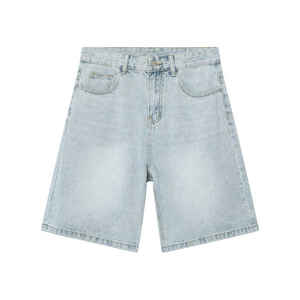 Logo de sérigraphie personnalisée Jeans déchirés de haute qualité Short en denim déchiré Jorts pour hommes, délavé à l'acide - Product Image 1