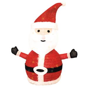 Père Noël LED pliable pour usage extérieur, fonctionne sur piles, 70x54x36cm (GSC 204690047) - Product Image 1