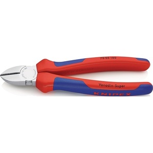คีมตัดด้านข้าง KNIPEX ขนาด 180 มม. พร้อมหัวชุบโครเมียมและด้ามจับแบบหลายส่วน - Product Image 1