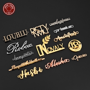 Bag <b>Gold</b> custom metal logo Hijab Abaya Scarf Shoes Custom Brand logo Metal Label Personalised metal tag for <b>Clothes</b> Clothing - Product Image 2