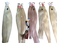 Extensions de cheveux vierges Remy vietnamiens en gros, double trame, 100g/paquet # 613 # 60 mèches blondes claires sans produits chimiques en vrac