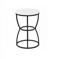 Table d'appoint en métal noir avec revêtement en poudre, convertible, avec plateau relevable, meubles en métal avec revêtement en poudre, accent pour le salon