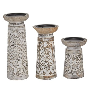 Bougeoir en bois de haute qualité avec le meilleur ensemble et la couleur du bois naturel et la meilleure utilisation décorative avec vente - Product Image 1