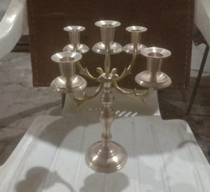 Nouveaux candélabres Menora en laiton pour fête de mariage vaisselle décoration bougies porte-bâton 5 bras bougeoirs. - Product Image 1