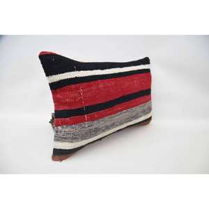 Almohada de lana Kilim Multicolor de 16x24 pulgadas, Alfombra tejida, estilo acento, sala de estar portátil para, dormitorio, cuadrado, espuma Vintage, hogar, Navidad - Product Image 3