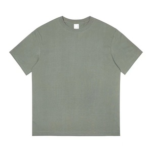 Camiseta de Manga Corta con Cuello Redondo, Personalizada con Logotipo, de Alta Calidad, de Lona Gruesa de 380 g/m², Transpirable, con Etiqueta Impresa Personalizada para Hombre - Product Image 5