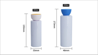 Bouteille en plastique PET pour soins de la peau, bouteille ronde vide en PET pour lotion corporelle, emballage cosmétique en vente en gros