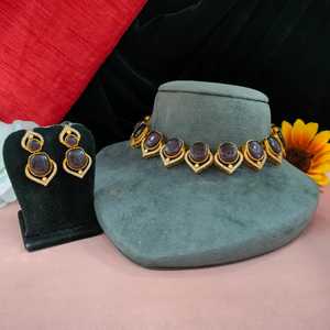 Bijoux en laiton de finition Premium-Ensemble de colliers en pierre de Moissanite avec diamant américain léger pour filles Colliers de mode - Product Image 3