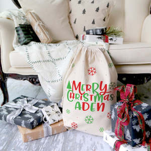 Sacs cadeaux personnalisés élégants pour Noël, sacs de Noël personnalisés modernes - Product Image 2