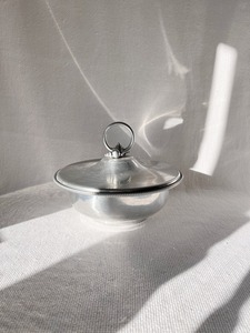 Casserole en métal classique aspect argent avec couvercle à anneau pour table à manger traditionnelle et buffet, utilisation de service en provenance d'Inde - Product Image 6