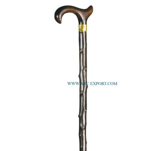 Couleur noire en bois et corne matériel fantaisie bâton de marche conception merveilleuse maison décorative Art créatif randonnée bâton de marche - Product Image 5