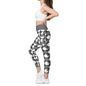 Pantalones de yoga ajustados de punto de cintura alta personalizados Leggings de Yoga de cintura elástica de alta calidad Leggings de Yoga de cintura cruzada de entrenamiento - Product Image 5