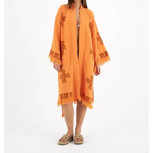 Women Full Length Kimono Stylish Longline <b>Covering</b> Designed For Smooth Flow Easy Wear And Versatile Outfit Pairing From India - Product Image 1