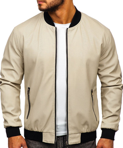 Vestes de motard décontractées vintage pour hommes en gros, vestes en cuir pour hommes de haute qualité, XS, veste de moto tendance, toile unie teinte - Product Image 1