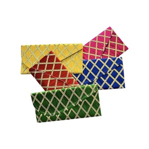 Shagun Gift Envelope Traditional Indian Wedding Cash Assorted Color <b>Gota</b> Fabric Money Lifafa Haldi / Mehndi Coin Pouch Favor - Product Image 1