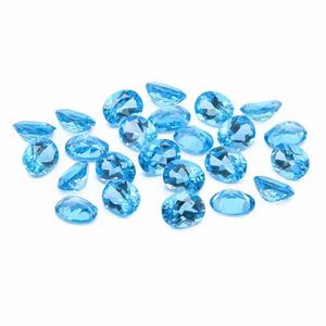 Qualité fine naturelle pour la topaze bleue suisse 3X5mm 12X16mm forme ovale chauffée pierre indienne qualité Quartz fournisseur de bijoux - Product Image 5