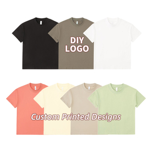 Venta al por mayor personalizada en blanco de algodón para niños camiseta bordado impreso Logotipo de color sólido camiseta en blanco liso niños camisetas - Product Image 2