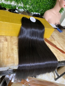Extensions de cheveux vierges brésiliennes Remy lisses, cuticules alignées pour extensions de cheveux - Product Image 6