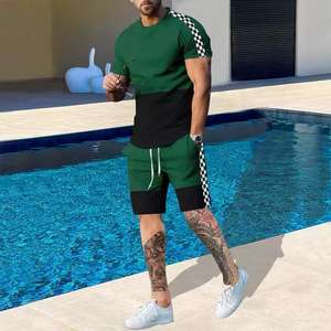 Custom logo summer <b>Mens</b> soccer training Jogger shorts set for <b>men</b> 2 pc suit T <b>shirt</b> and shorts set - Product Image 5