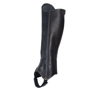 High Quality Genuine Leather Mini Chap Horse Equestrian Riding Boot Fitting Ankle Horse Riding Chaps with Girth & Stirrups - Product Image 3