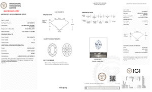 Igi ได้รับการรับรอง3.03กะรัต VVS2กรัมเครื่องประดับคริสตัลเพชรสีขาวความสูง8มม. พลอยควอตซ์ธรรมชาติ - Product Image 5