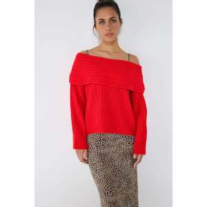 Suéter Casual de Ganchillo con Cuello de Lazo - Product Image 1