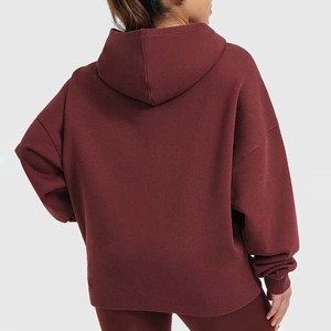Sudaderas con Capucha Casuales para Mujer al por Mayor, Estilo Urbano, Lavado Ácido, con Insignia, Cálidas para Invierno, Manga Larga, Algodón, Color Personalizado, Talla Grande, Felpa - Product Image 2