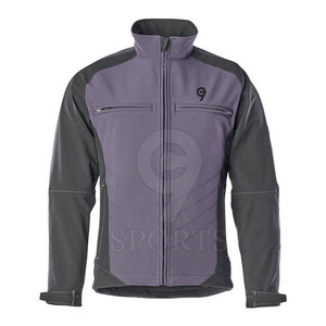 แจ็คเก็ตผ้านิ่มสำหรับผู้ชายเสื้อแจ็กเก็ตกันหนาวคอตั้งดีไซน์แบบกำหนดเอง - Product Image 1