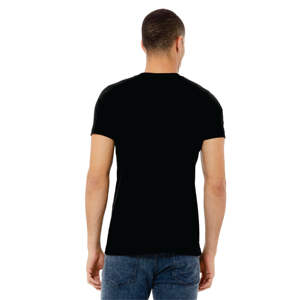 OEM เสื้อยืดสีดำใส่ได้ทั้งชายและหญิง52% ผ้าฝ้ายคอมบ์48% โพลีแขนสั้น4.2ออนซ์สไตล์ทางการ - Product Image 3