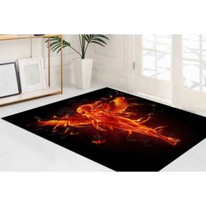 Tapis abstraits pour femmes, tapis noir, tapis ailes d'ange, tapis personnalisé, tapis à poils doux - Product Image 2