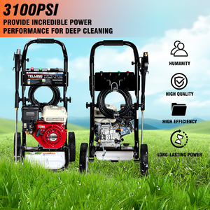 Nueva Hidrolavadora de Gasolina de Alta Presión de 3100 PSI/213 bar, Motor de 7 HP, Ángulo de Columna de Agua Ajustable para Limpieza de Autos, Motocicletas y Jardines - Product Image 3