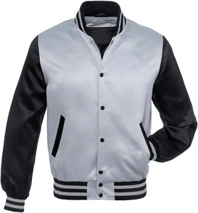 Custom Baseball Varsity Bomber <b>Jacket</b> Coated Spring Stand Collar Waterproof Windproof Bulk Unisex High Street Style Best Quality - Product Image 1