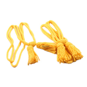 Nouvel arrivage de chapeau d'épaule pour hommes de cérémonie uniforme de cérémonie cordon de chapeau à vendre meilleur cordon de chapeau de couleur jaune solide - Product Image 6
