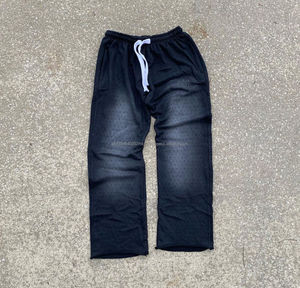 Pantalones de chándal acampanados Vintage para hombre personalizados, ligeros, con lavado ácido, cremallera lateral, diseño informal a rayas, colección de fabricantes - Product Image 3
