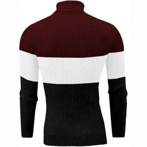 Suéter informal de poliéster para hombre, cuello levantado, cremallera, patrón personalizable, decoración frontal, transpirable, antiarrugas, antiretráctil - Product Image 3